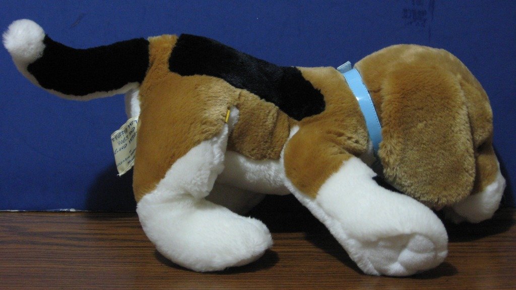 beagle inside teddy bear