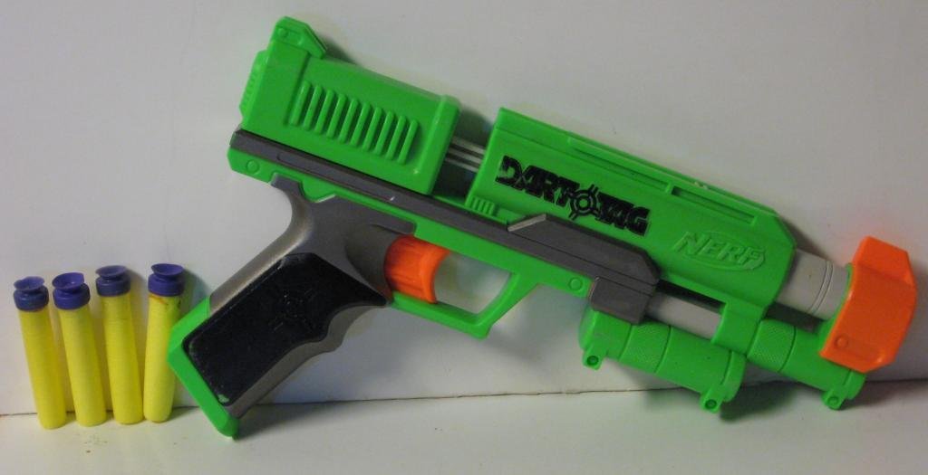 Sold Nerf Dart Tag Stormfire Soft Dart Gun Single Shot Blaster Green With 4 Darts