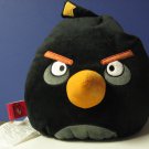 Angry Birds Plush Pillow - Black - 15" x 13" - With Tags