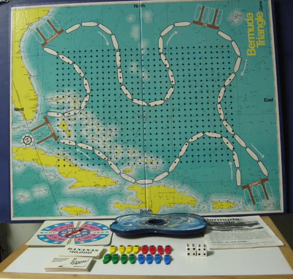 SOLD Bermuda Triangle Shipping Board Game 1976 Vintage Milton Bradley