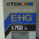 TDK Beta Video Cassette Tape E-HG L-750 Extra High Grade 1984 Vintage New
