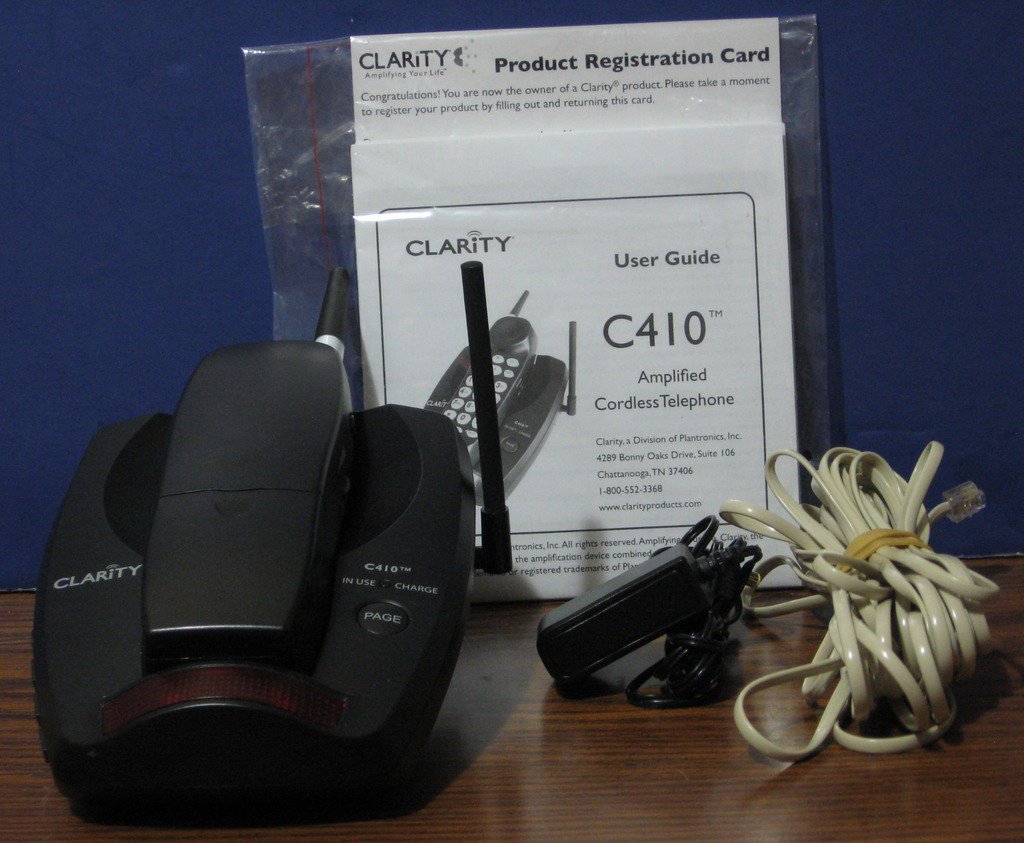 Clarity C410 Amplified Cordless Telephone - 2009 - Black