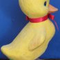 Yellow Flocked Ceramic Duck - 5" Tall - Duckling - 1990s Vintage