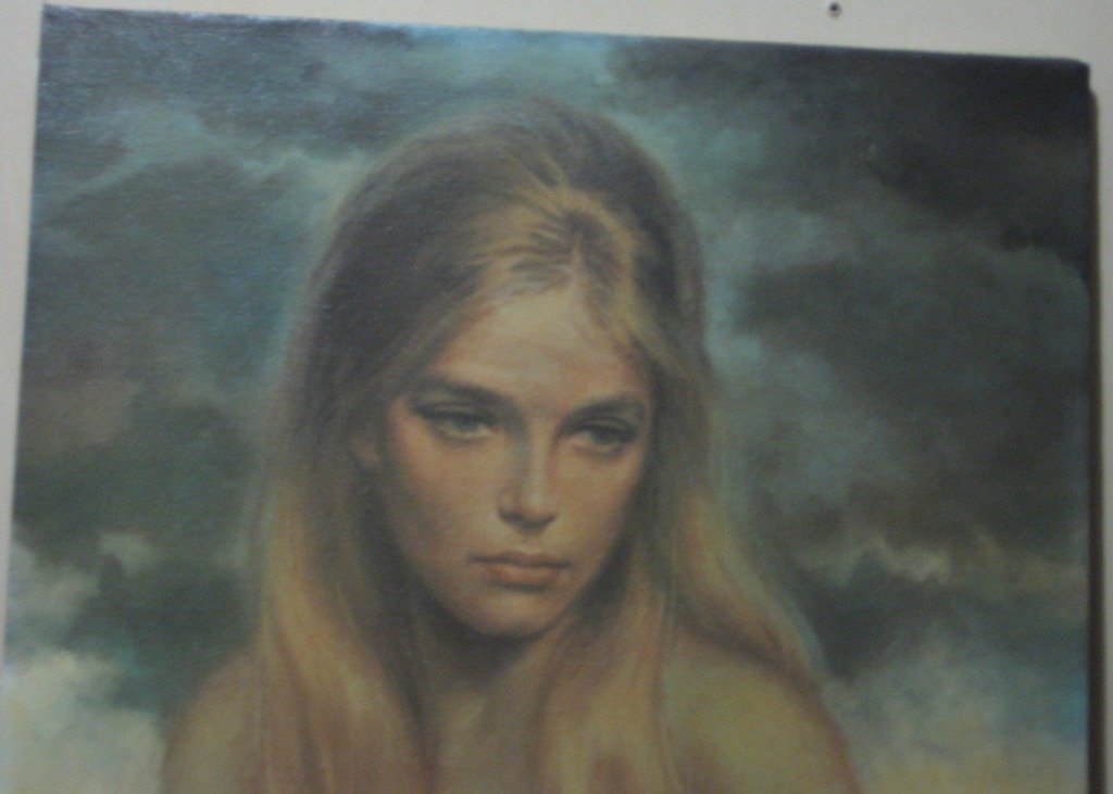 SOLD Girl of Valdarno Mounted 24" x 18" Canvas Print Vinciata