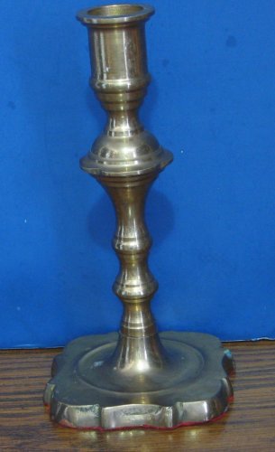 Brass Candlestick - 6 3/4" Tall - Ornate Design - 2 Piece - Candle Holder