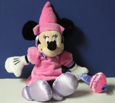 Minnie Mouse Happy Birthday Party Bean Bag Plush 11" Disney Store