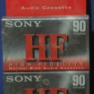 Audio Cassette Tape - Sony HF 90 Minute New HF90 HF-90 Cassettes Tapes 2 Pack