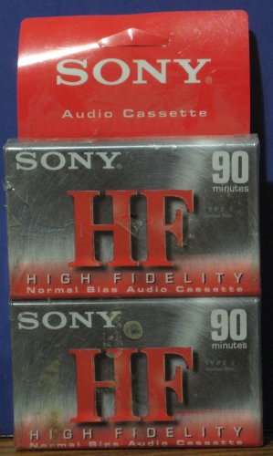 Audio Cassette Tape - Sony HF 90 Minute New HF90 HF-90 Cassettes Tapes 2 Pack