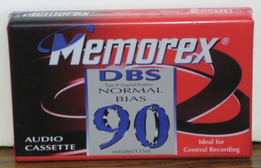 Audio Cassette Tape - Memorex DBS90 - 90 Minutes - 1997 Vintage