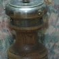 Gorham Silverplate on Wood Short Pepper Mill Grinder - 4 1/2" 1950s or 1960s Vintage
