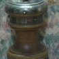 Gorham Silverplate on Wood Short Pepper Mill Grinder - 4 1/2" 1950s or 1960s Vintage