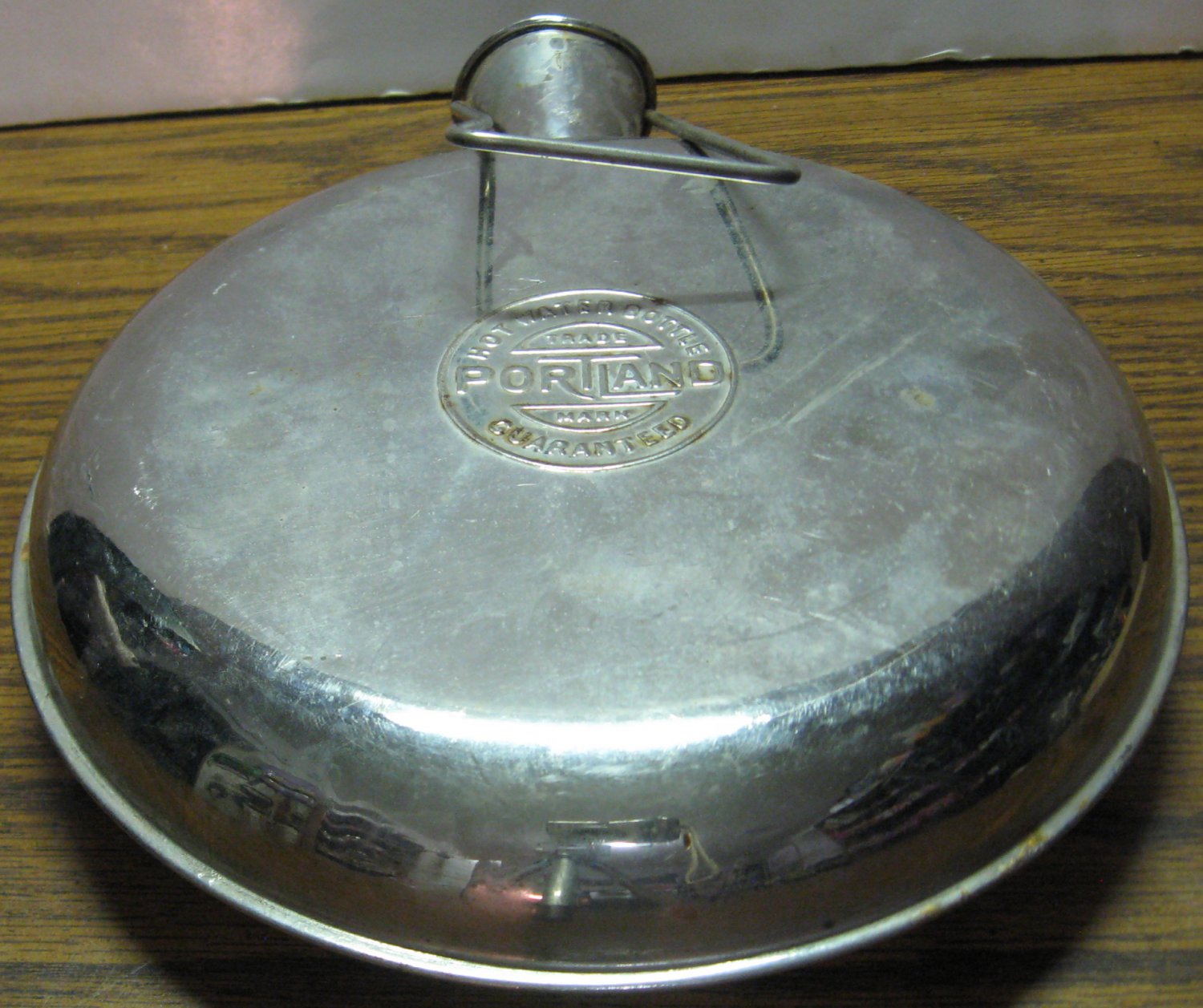 SOLD Antique Metal Hot Water Bottle Portland Stopper Intact