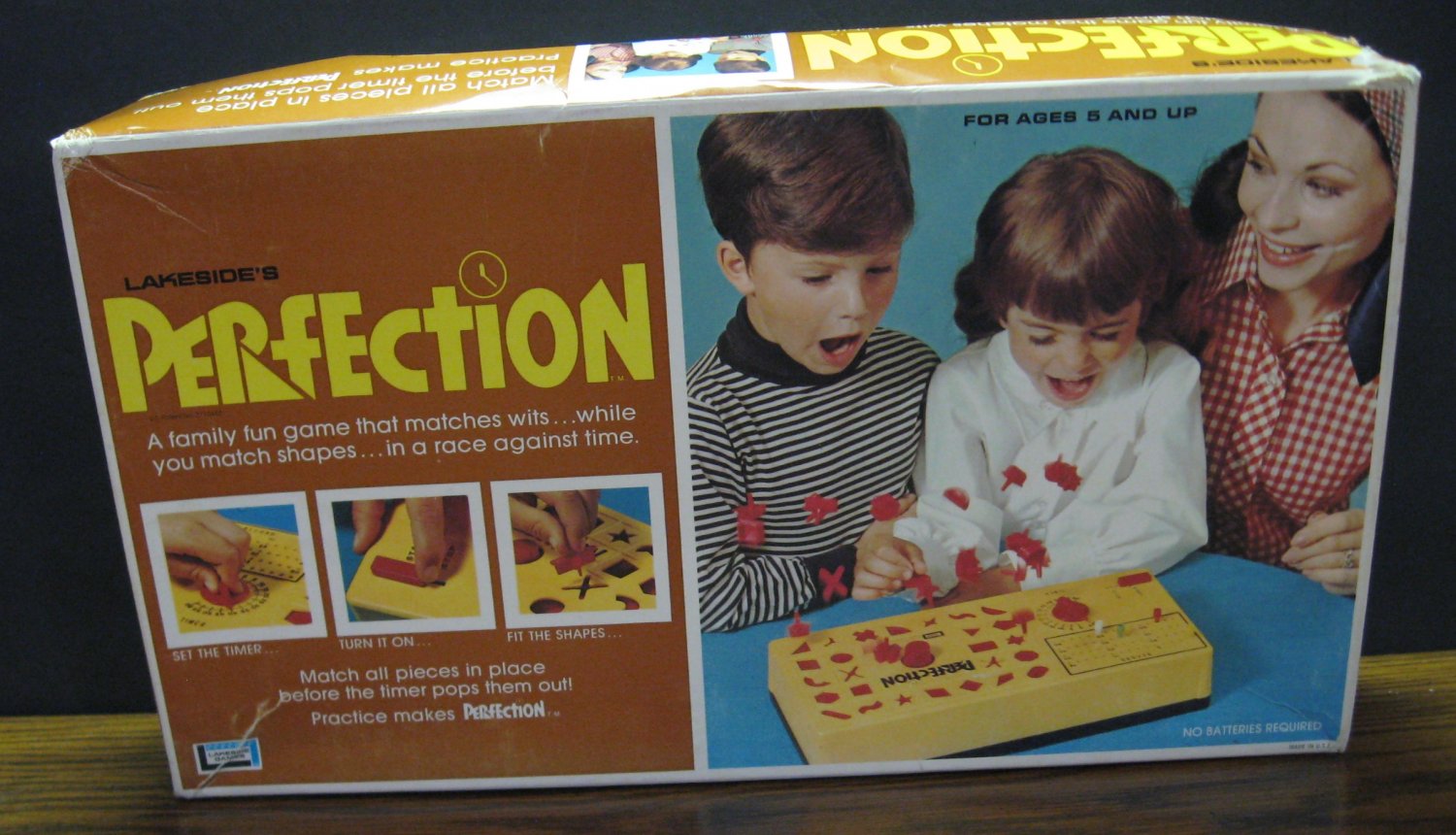 Perfection Shape Matching Game - Lakeside Games - 1973 Vintage