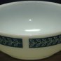 Pyrex Restaurantware Tableware Turquoise Laurel Leaf Cereal Bowl 705-15 - 1970s Vintage