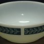 Pyrex Restaurantware Tableware Turquoise Laurel Leaf Cereal Bowl 705-15 - 1970s Vintage