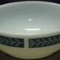 Pyrex Restaurantware Tableware Turquoise Laurel Leaf Cereal Bowl 705-15 - 1970s Vintage