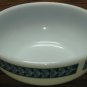 Pyrex Restaurantware Tableware Turquoise Laurel Leaf Cereal Bowl 705-15 - 1970s Vintage