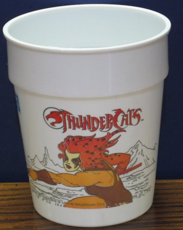Thundercats Burger King Plastic Pepsi Cup Cheetara / Tygra 3 3/4" 1980s Vintage