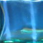 Early to Mid 20th Century Short Green Glass Bottle / Whiskey Decanter - 3.75"