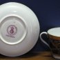 Chicago Spaulding Minton Tea Cup and Saucer - Cobalt Blue Gold White - 1970s Vintage