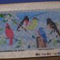 Dimensions Needlepoint or Cross Stitch Song Birds Pattern - Partially Worked - 1985