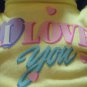 Applause Cu Tees Teddy Bear - I Love You Shirt - 8" - 1987 Vintage