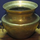 Brass Mini Cauldron Planter - 4" - 1970s / 1980s Vintage