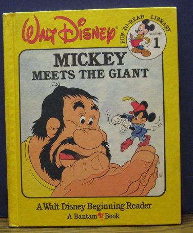 Disney Beginning Reader 01 Mickey Mouse Meets the Giant - Bantam - 1986 Vintage
