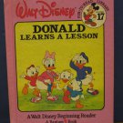 Disney Beginning Reader 17 Donald Duck Learns a Lesson - Bantam - 1986 Vintage