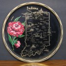 Tin Decorative State Collector Tray - Indiana - 1960s / 1970s  Vintage