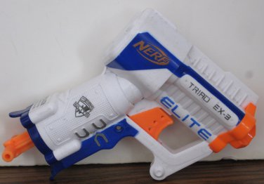 Nerf N-Strike Triad EX-3 Elite Triple Shot Soft Dart Blaster Gun - 3 Round Pistol