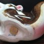 Chipmunk Porcelain or Ceramic Salt Shaker - White Brown Red - 3" - 1960s / 1970s Vintage