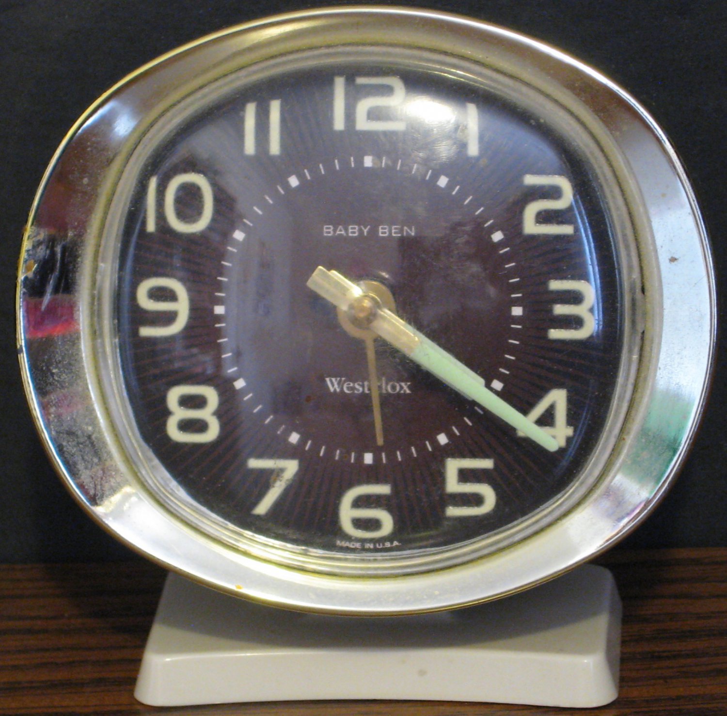 SOLD Westclox Baby Ben Glow in the Dark Wind Up Alarm Clock 1980s