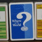 Where in the World Geography Board Game Unused Cards 3 Sealed Decks - 1989 Vintage