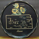 Tin State Souvenir Collector Tray - Kansas - Nashco 11" - 1950s Vintage