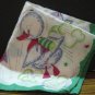 Handkerchief - Space Cadet with Bubble Helmet Duckling - Green White - 1950s Vintage