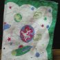 Handkerchief - Space Cadet with Bubble Helmet Duckling - Green White - 1950s Vintage