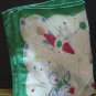 Handkerchief - Space Cadet with Bubble Helmet Duckling - Green White - 1950s Vintage
