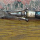 Antique Barbeque Carving Fork - Black Antler Handle 1920s or Earlier Vintage