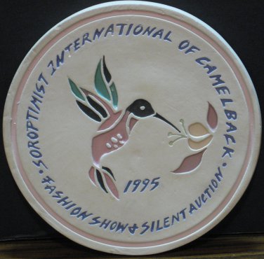 Stoneware Collector Coaster - Soroptimist International of Camelback - 1995 Vintage