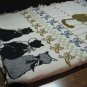 Table Cloth or Lap Blanket - Cats Pattern - 48" x 60" - 1980s Vintage