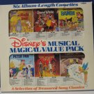 Disney's Musical Magical Value Pack - 6 Album Length Audio Cassette Tapes - 1986 Vintage