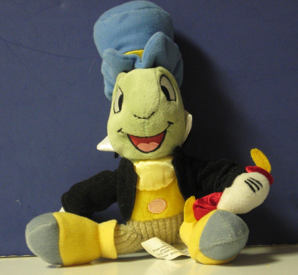 Disney Pinocchio Jiminy Cricket Bean Bag Plush - 11" - Snap