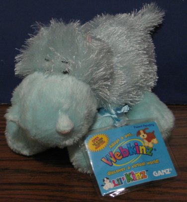 Webkinz HS009 - Lil' Kinz Plush Blue Hippo - Ganz Hippopotamus - With Sealed Code