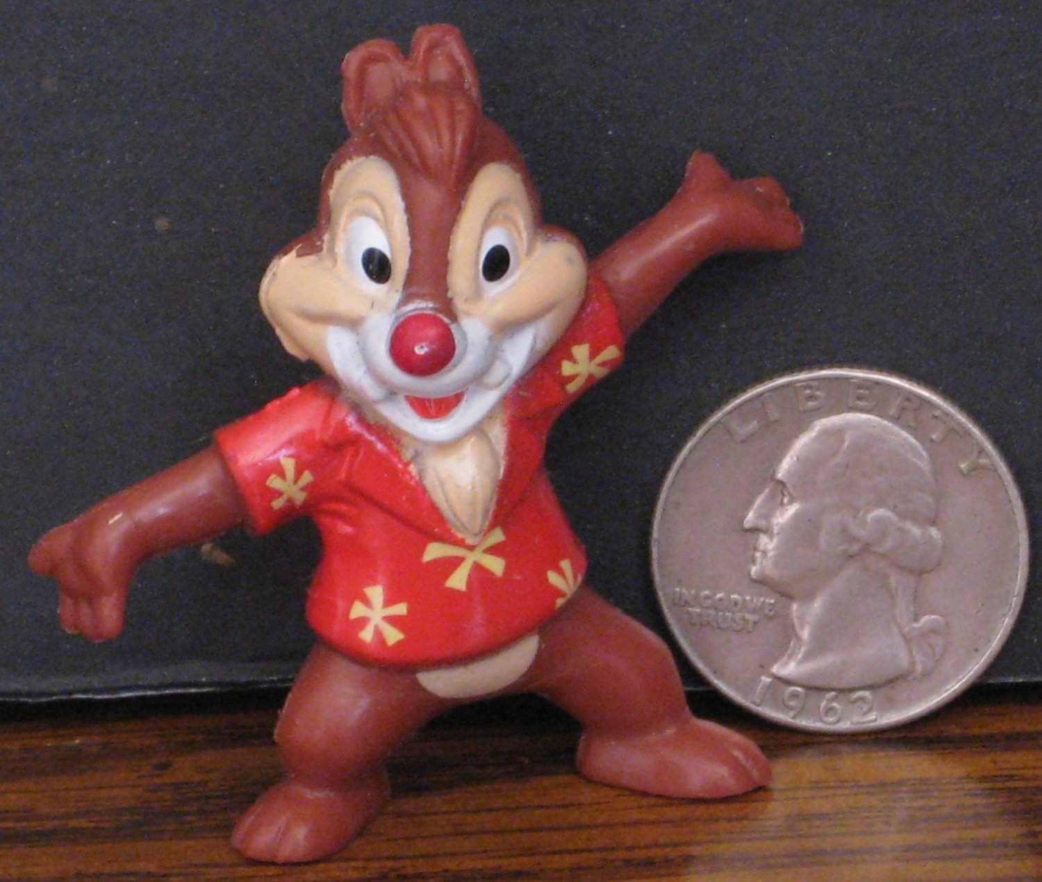 Disney Afternoon Chip and Dale Rescue Rangers Dale Chipmunk Kellogg PVC Figure - 1991 Vintage