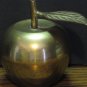 Brass Apple 2 Piece Screw Top Trinket Holder / Paper Weight - 1970s / 1980s Vintage