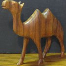 Wood 2 Hump Carved Bactrian Camel 6" Figurine - 1970s / 1980s Vintage