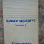 Computer Book - Commodore 64 Easy Script Spreadsheet Manual - 1980s Vintage