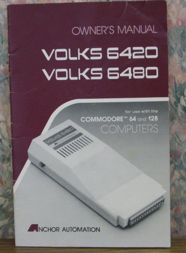 Computer Book - Volks 6420 / 6480 Owner's Manual - Commodore 84 / 128 - 1986 Vintage