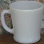 Anchor Hocking Blank White Milk Restaurant Mug - D Handle - 31-1212 - 1970s Vintage